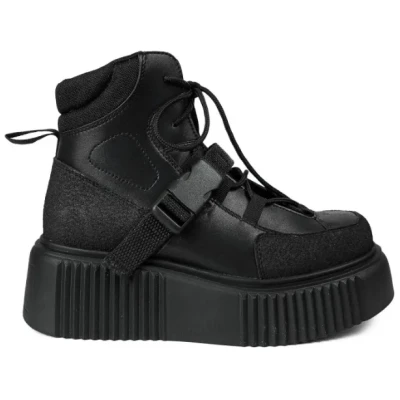 Altercore Damen vegan Stiefel Madison Schwarz