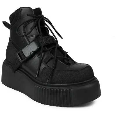 Altercore Damen vegan Stiefel Madison Schwarz
