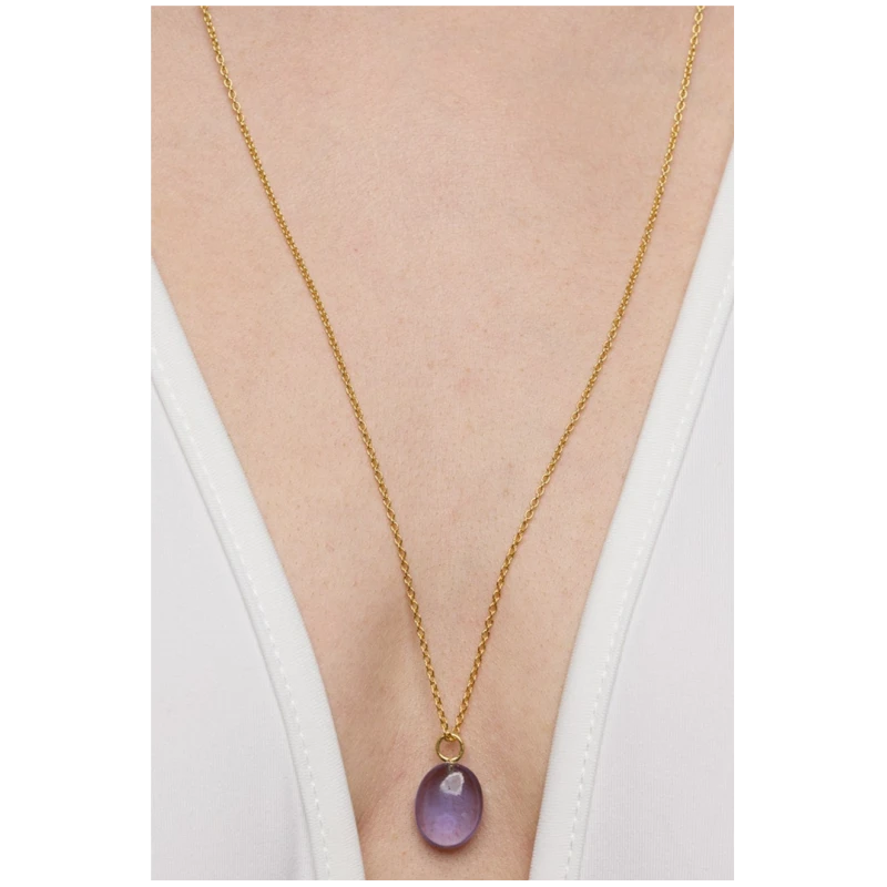 Amadeus Damen vegan Halskette Eden Goldkette Mit Amethyst-AnhÃ¤nger