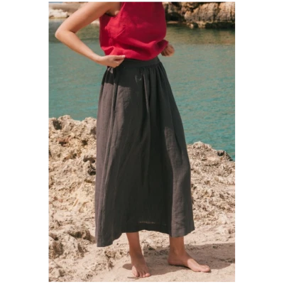 AmourLinen Damen vegan Rock Mona Anthrazit