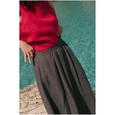 AmourLinen Damen vegan Rock Mona Anthrazit
