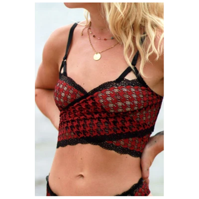 Anekdot Damen vegan Bralette Dharma Schwarz & Rot