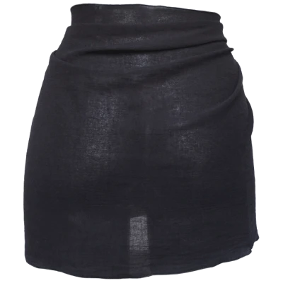 Anekdot Damen vegan Rock Strand Pareo Olbia Schwarz