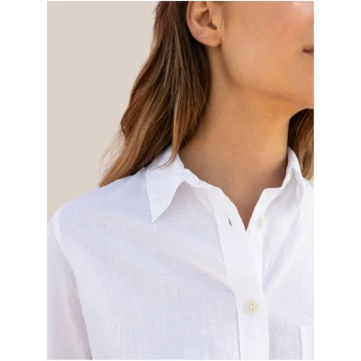 Arber Studio Damen vegan Bluse Jasmine Weiß