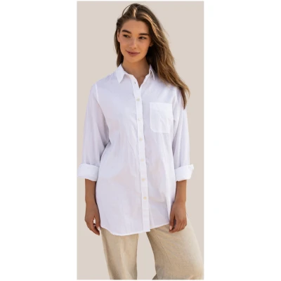Arber Studio Damen vegan Bluse Jasmine Weiß