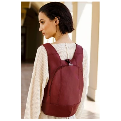 Arsayo Herren vegan Rucksack The Mela Veganes Ã-ko-Leder Rot