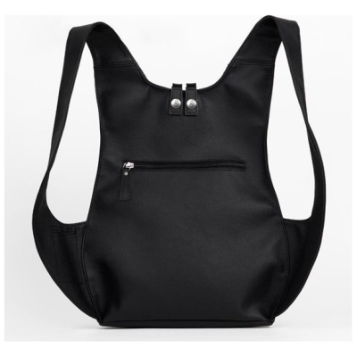 Arsayo Herren vegan Rucksack The Mela Veganes Ã-ko-Leder Schwarz