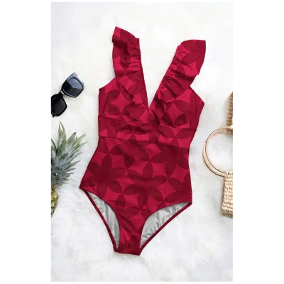Averie Damen vegan Badeanzug Brinley Retro Rot