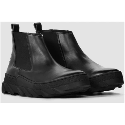 BOHEMA Damen vegan Chelsea Boots Tiger Schwarz