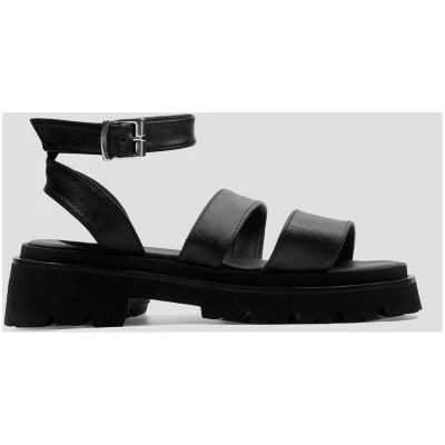 BOHEMA Damen vegan Sandalen Riemchen Schwarz