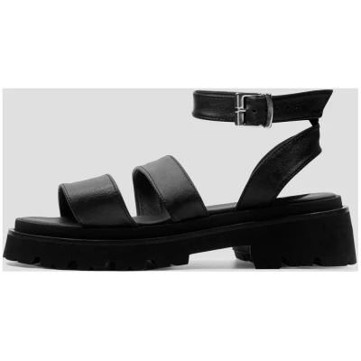BOHEMA Damen vegan Sandalen Riemchen Schwarz