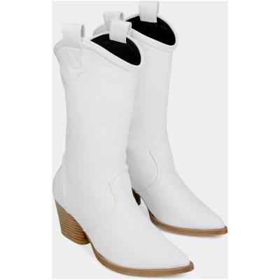 BOHEMA Damen vegan Stiefel Nopal Weiß