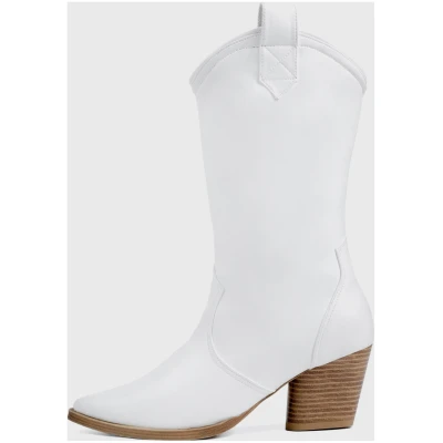 BOHEMA Damen vegan Stiefel Nopal Weiß