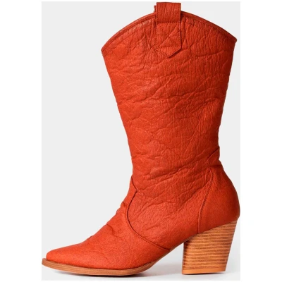 BOHEMA Damen vegan Stiefel Pina Rot