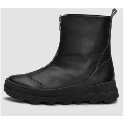 BOHEMA Damen vegan Stiefel Tiger Schwarz