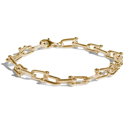 Bound Studios Damen vegan Das Anna-Armband Massivem 14-KarÃ¤tigem Gold