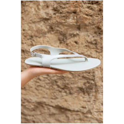 Clotsy Damen vegan Sandalen Barefoot Alba Silber