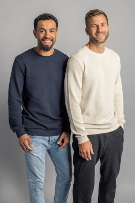 DIRTS Herren vegan Longsleeve WaffelpiquÃ© Navy