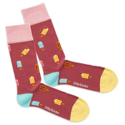 DillySocks Bunte Socken, Bio Baumwolle, We all scream for Icecream