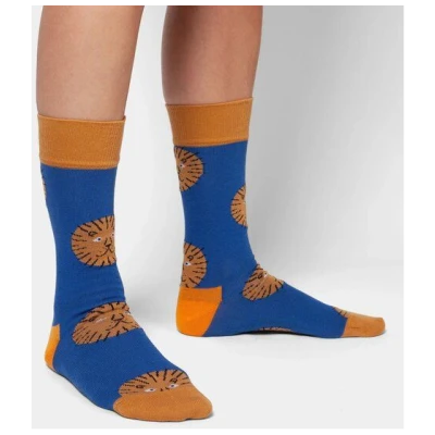 DillySocks Bunte Socken, Bio Baumwolle, lion sun