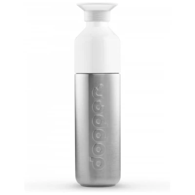 Dopper - Dopper Solid Steel - Trinkflasche Gr 490 ml grau/weiß