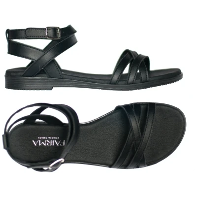 FAIRMA ETHICAL DESIGN Damen vegan Sandalen Ogo Schwarz