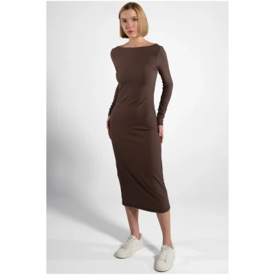 GORG Damen vegan Kleid Longsleeve Rain Drum