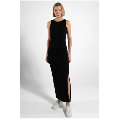 GORG Damen vegan Kleid Schwarz