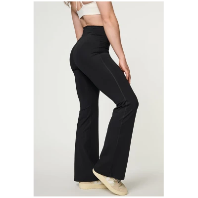 Girlfriend Collective Damen vegan Flared Legging Compressive High-Rise Schwarz