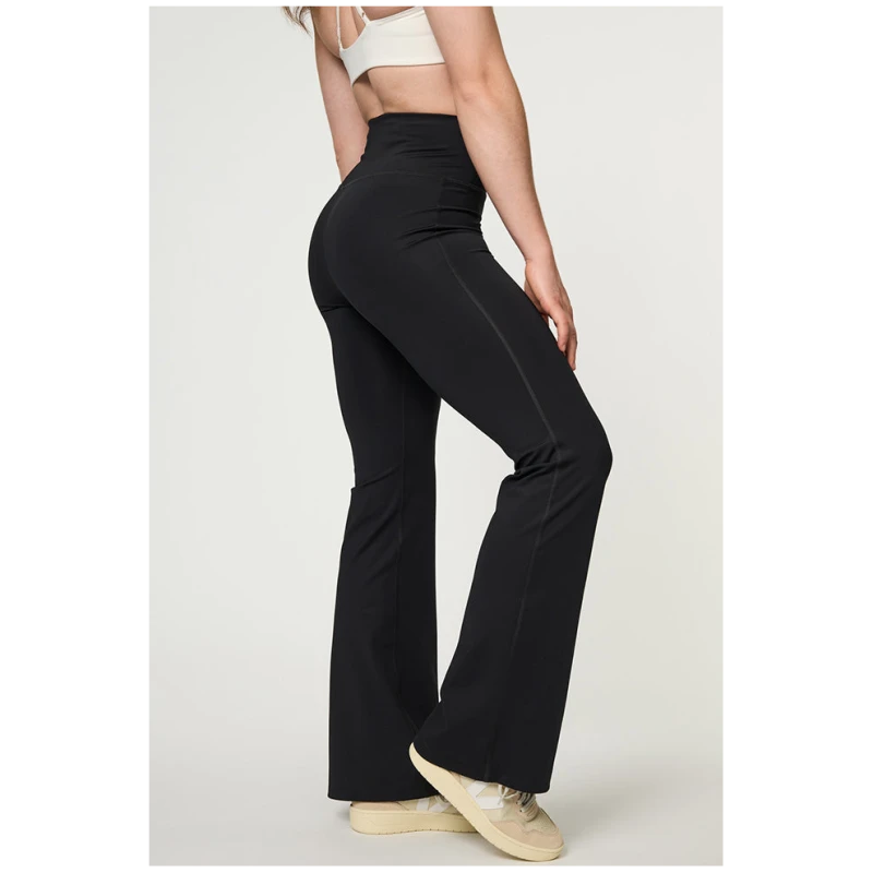 Girlfriend Collective Damen vegan Flared Legging Compressive High-Rise Schwarz