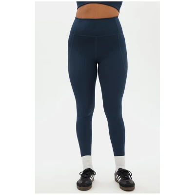 Girlfriend Collective Damen vegan Leggings Compressive High-Rise Mitternachtsblau