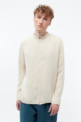 Givn Herren vegan Hemd Stehkragen Wes Beige