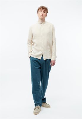 Givn Herren vegan Hemd Stehkragen Wes Beige