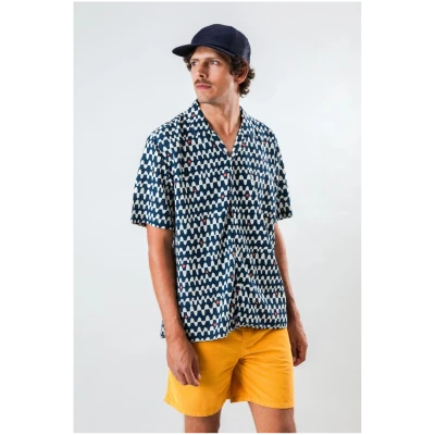 Hemd Sunset Aloha Blau
