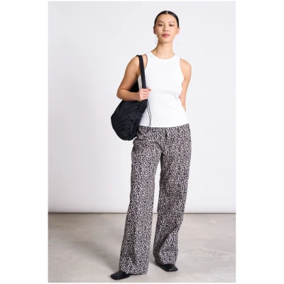 Hose Soby Leo Print Braun
