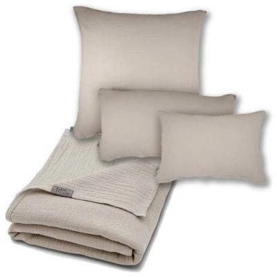 Hutch&Putch Musselin-Sommerbundle für warme Nächte (Sommerdecke 200x135 + Kopfkissenbezug nach Wahl) aus 100% Bio-Baumwolle - Handmade in Germany