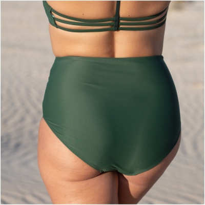 Inaska Damen vegan Bikini Bottoms High Waist Pure Nature Moss Green