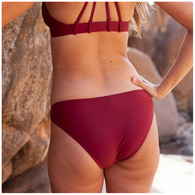 Inaska Damen vegan Bikini Bottoms Regular Cut Chill Berries Dunkelrot