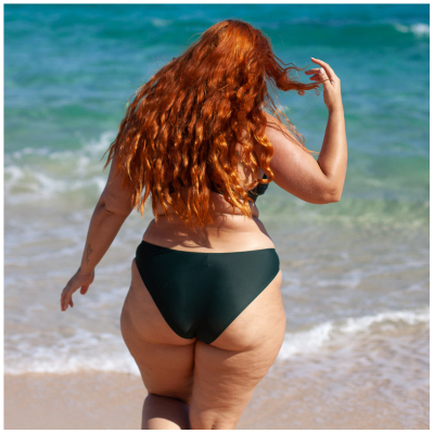 Inaska Damen vegan Bikini Bottoms Regular Cut Chill Nature DunkelgrÃ¼n
