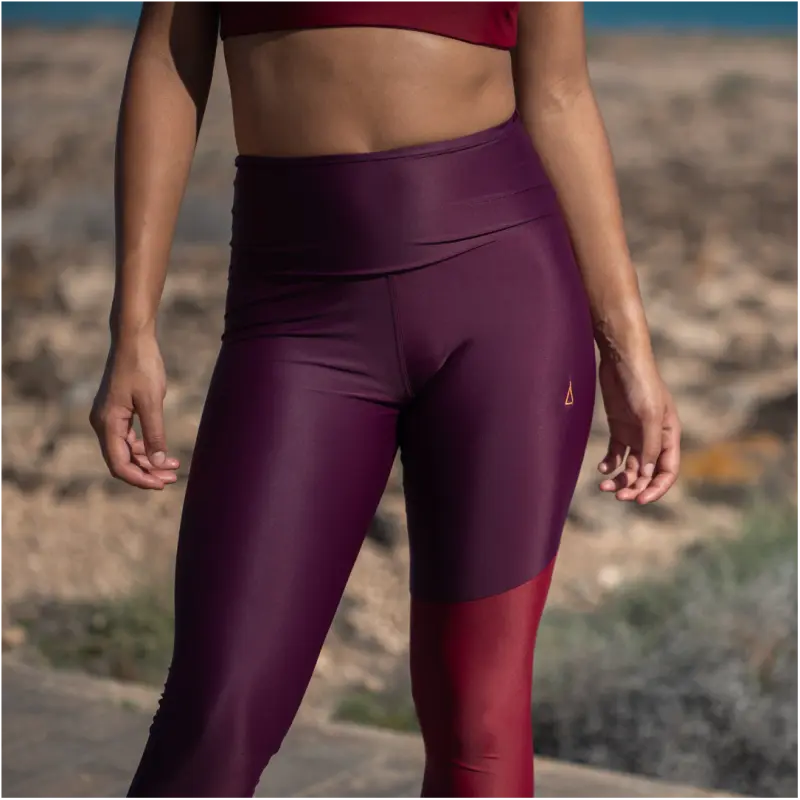 Inaska Damen vegan Leggings High Waist Wild Berries Berry