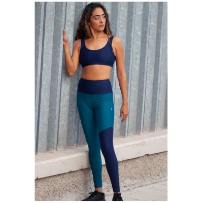 Inaska Damen vegan Leggings Hohe Taille Wild Klassisch Petrol