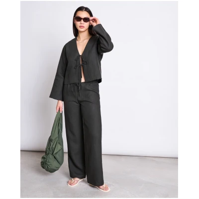 JAN 'N JUNE Damen vegan Bluse Skagen Dark Olive