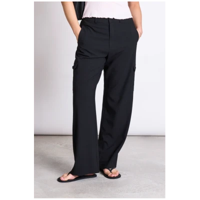 JAN 'N JUNE Damen vegan Cargohose Fano Schwarz