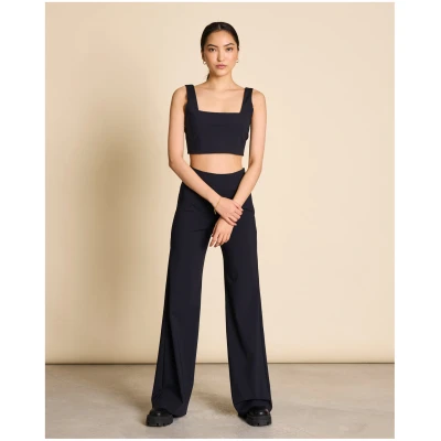 JAN 'N JUNE Damen vegan Hose Marlene Schwarz