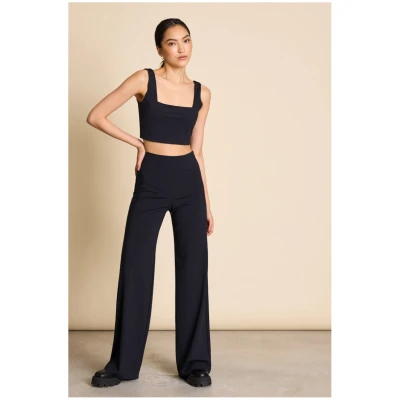 JAN 'N JUNE Damen vegan Hose Marlene Schwarz