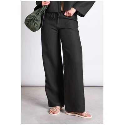 JAN 'N JUNE Damen vegan Hose Sjov Drawstring Dark Olive