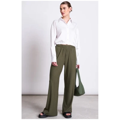JAN 'N JUNE Damen vegan Hose Smilla Dunkel-OlivgrÃ¼n
