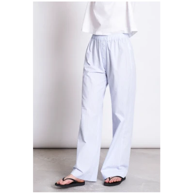 JAN 'N JUNE Damen vegan Hose Soby Blau Weiß Gestreift