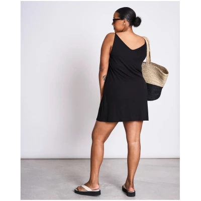 JAN 'N JUNE Damen vegan Minikleid Triangle Schwarz