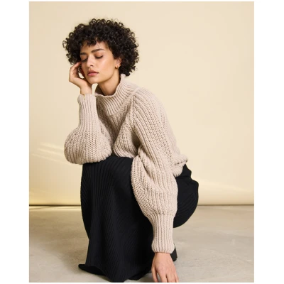 JAN 'N JUNE Damen vegan Pullover Ola Elfenbein